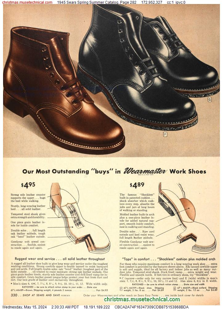 1945 Sears Spring Summer Catalog, Page 282