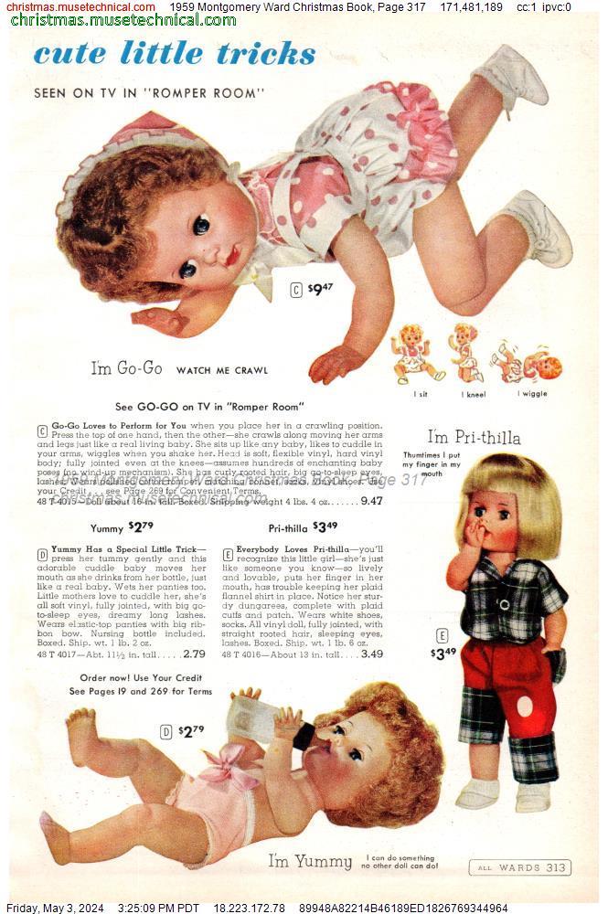 1959 Montgomery Ward Christmas Book, Page 317