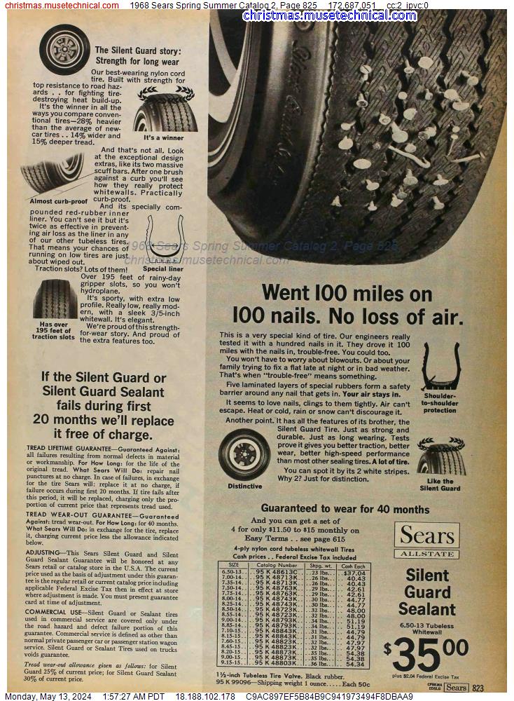 1968 Sears Spring Summer Catalog 2, Page 825