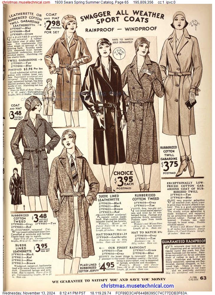 1930 Sears Spring Summer Catalog, Page 65