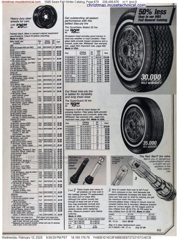 1986 Sears Fall Winter Catalog, Page 679