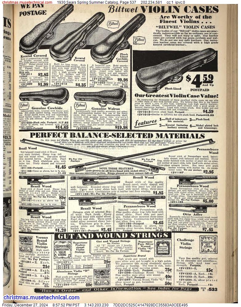 1930 Sears Spring Summer Catalog, Page 537