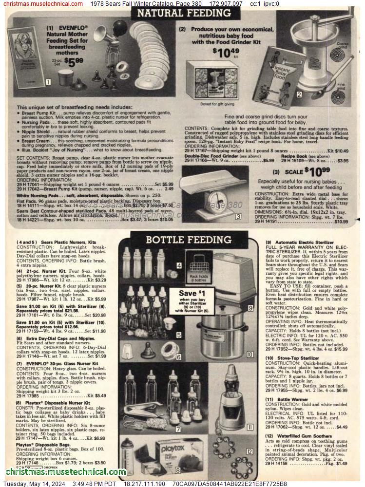 1978 Sears Fall Winter Catalog, Page 380