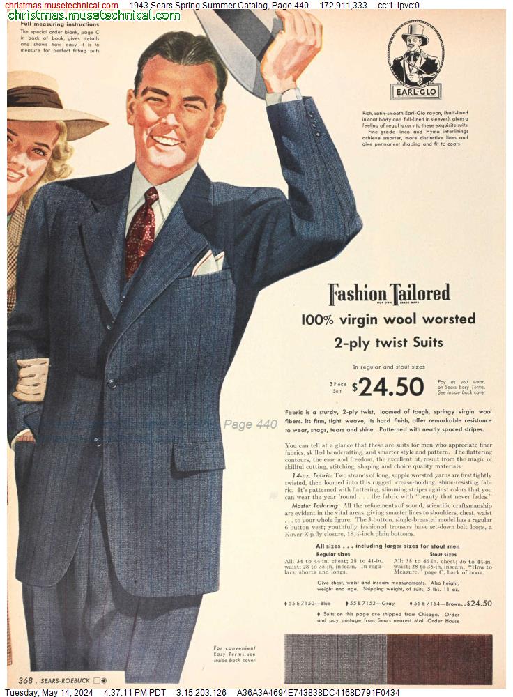 1943 Sears Spring Summer Catalog, Page 440