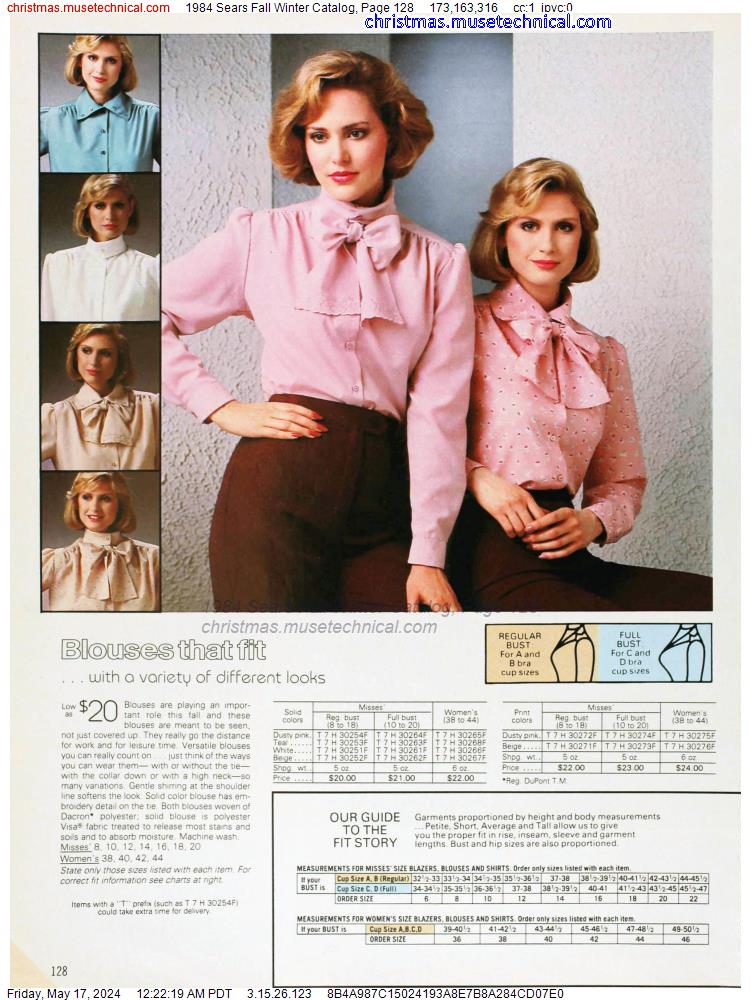 1984 Sears Fall Winter Catalog, Page 128