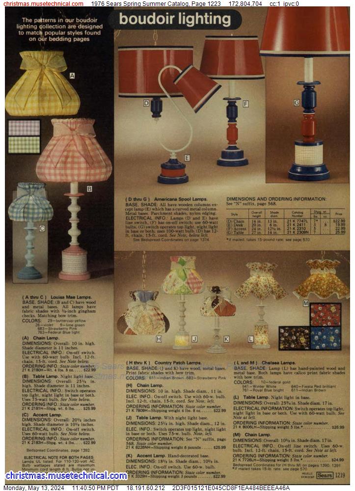 1976 Sears Spring Summer Catalog, Page 1223