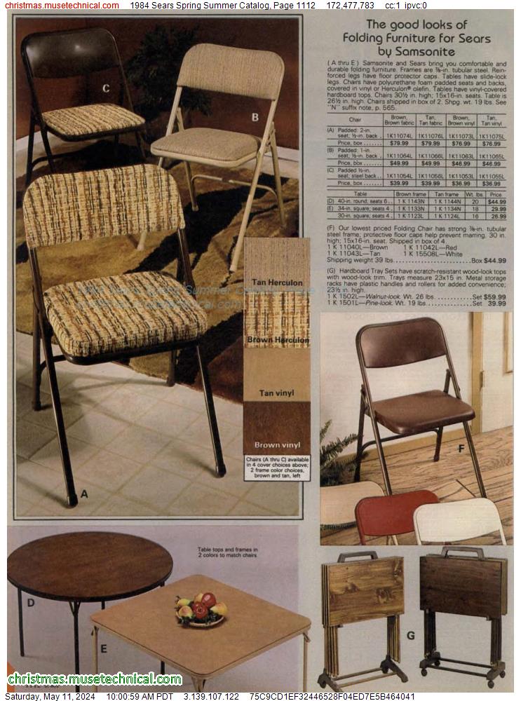 1984 Sears Spring Summer Catalog, Page 1112