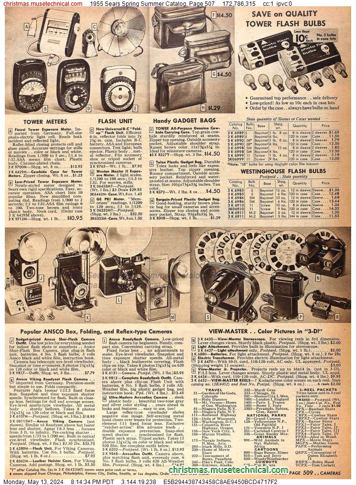 1955 Sears Spring Summer Catalog, Page 507