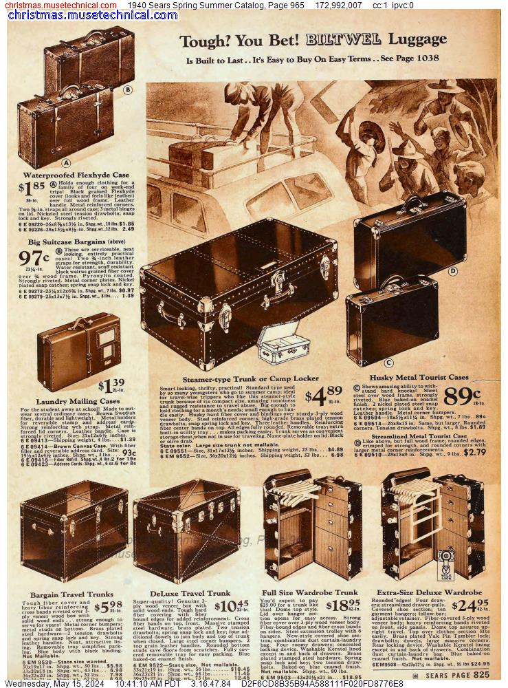 1940 Sears Spring Summer Catalog, Page 965