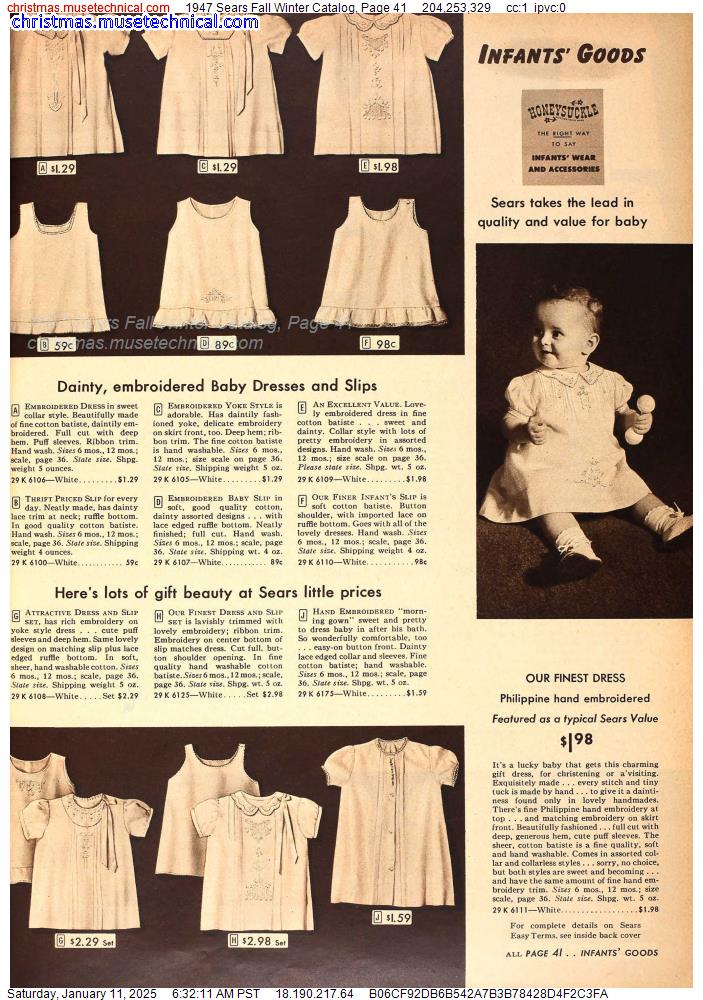 1947 Sears Fall Winter Catalog, Page 41