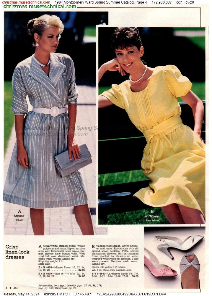 1984 Montgomery Ward Spring Summer Catalog, Page 4