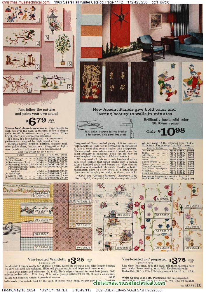 1963 Sears Fall Winter Catalog, Page 1142