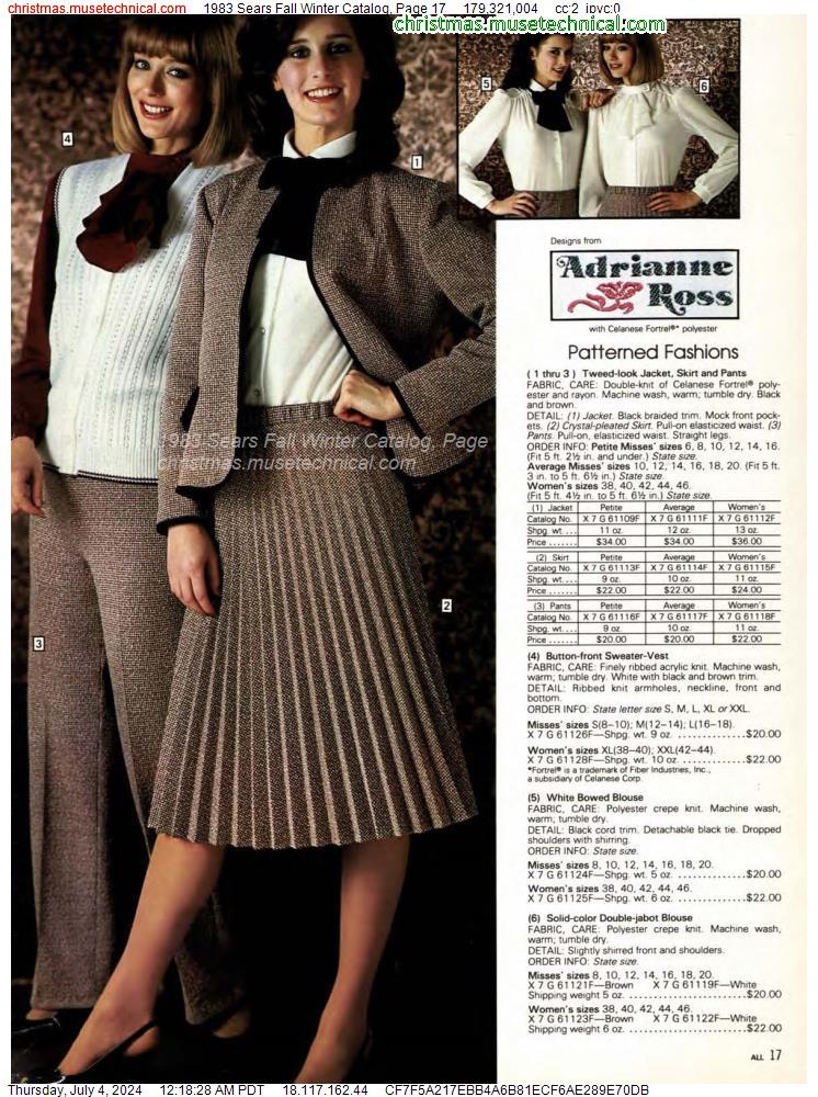 1983 Sears Fall Winter Catalog, Page 17