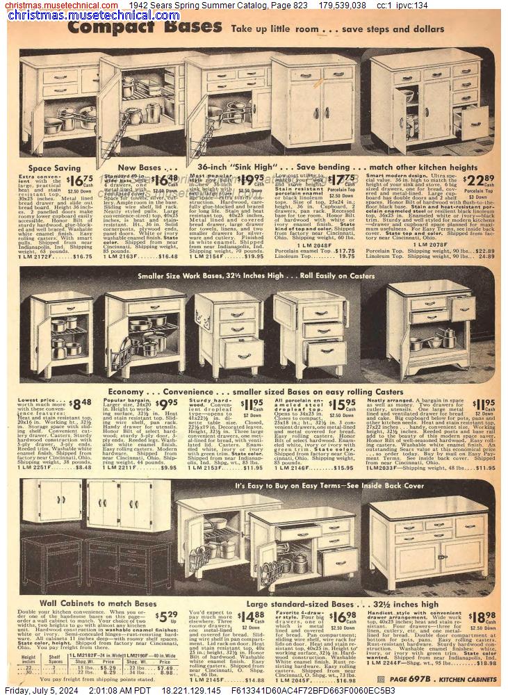 1942 Sears Spring Summer Catalog, Page 823