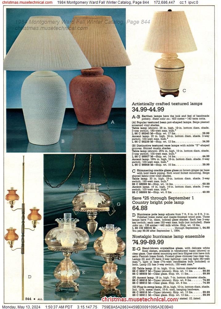 1984 Montgomery Ward Fall Winter Catalog, Page 844