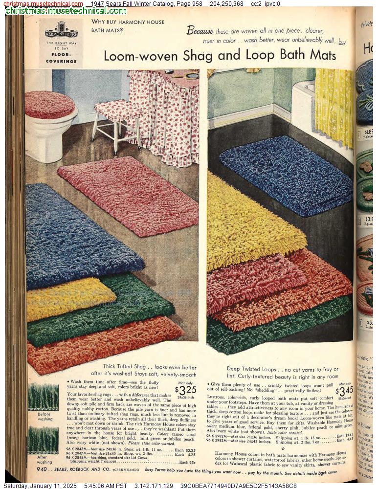 1947 Sears Fall Winter Catalog, Page 958