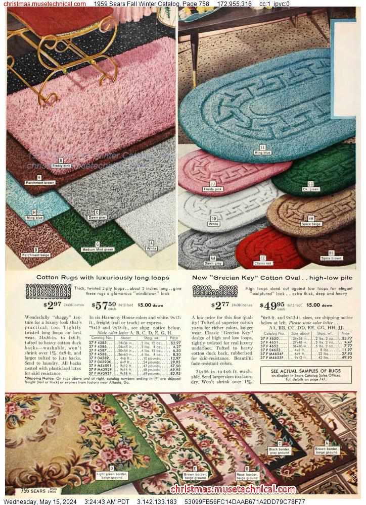1959 Sears Fall Winter Catalog, Page 758
