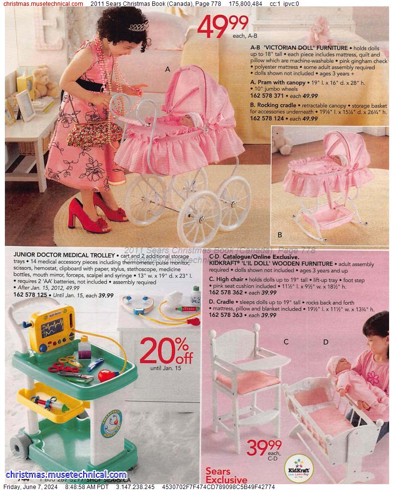 2011 Sears Christmas Book (Canada), Page 778