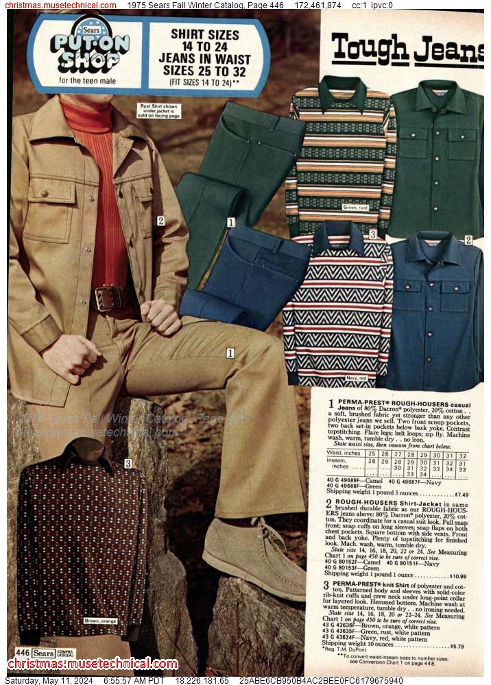 1975 Sears Fall Winter Catalog, Page 446