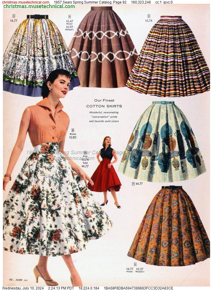 1957 Sears Spring Summer Catalog, Page 92