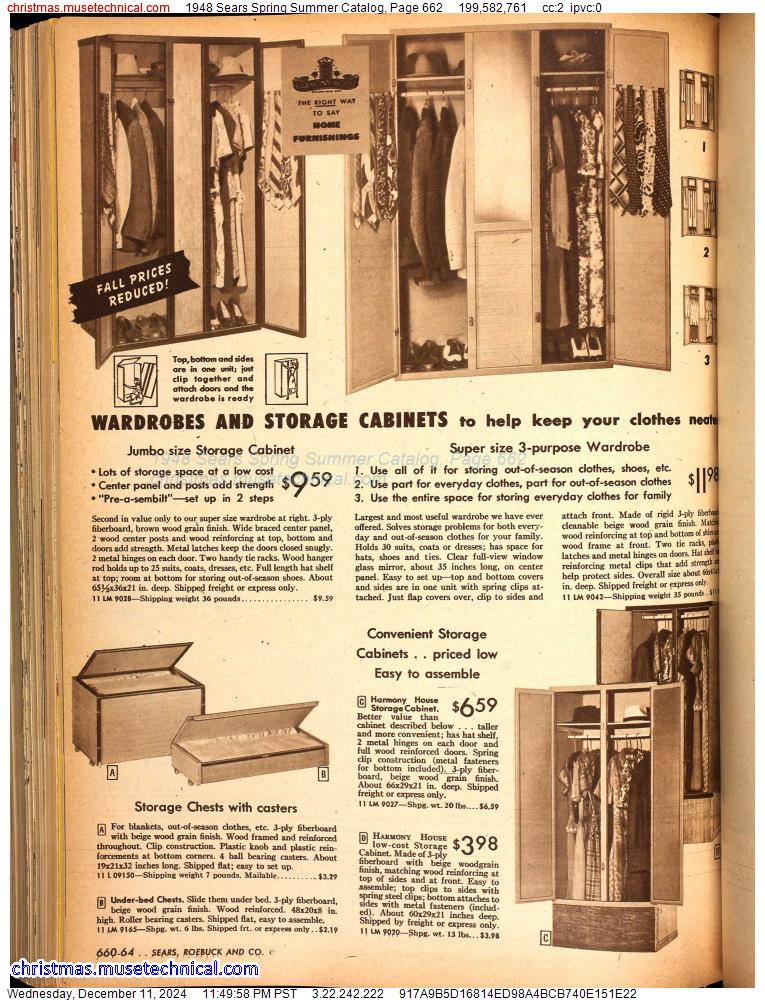 1948 Sears Spring Summer Catalog, Page 662