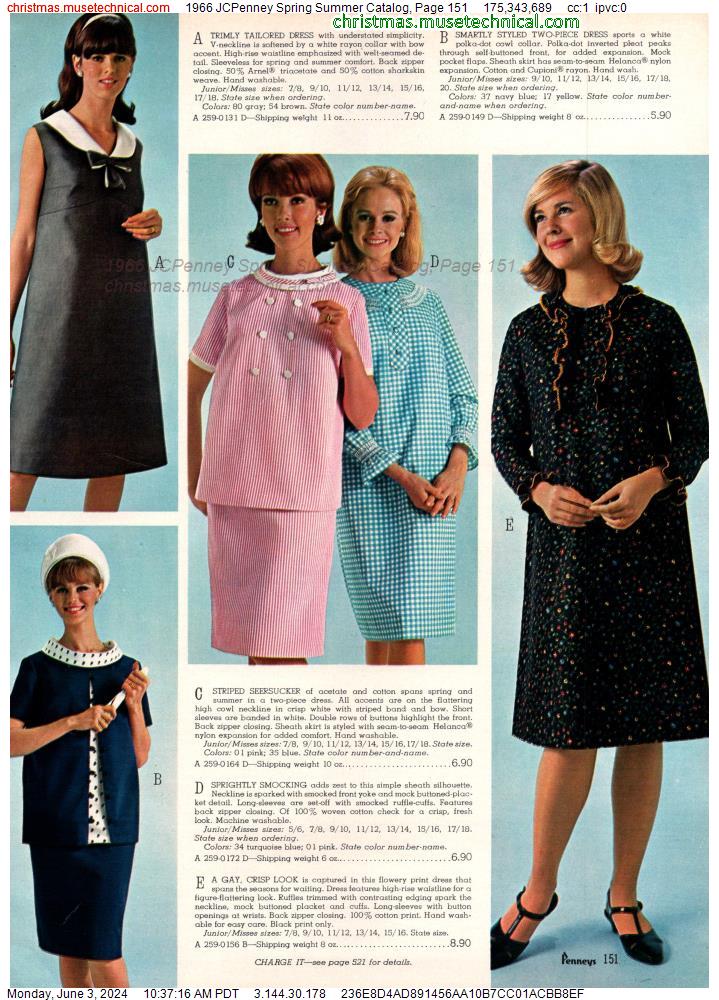 1966 JCPenney Spring Summer Catalog, Page 151
