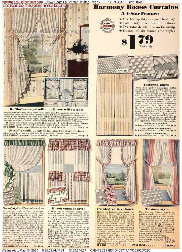 1942 Sears Fall Winter Catalog, Page 788