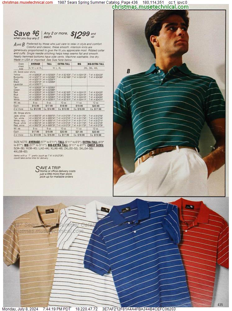 1987 Sears Spring Summer Catalog, Page 436