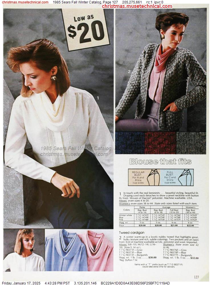 1985 Sears Fall Winter Catalog, Page 127