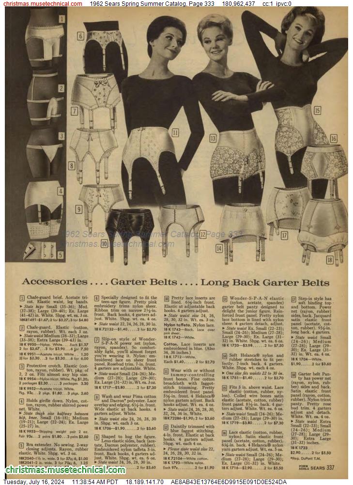 1962 Sears Spring Summer Catalog, Page 333