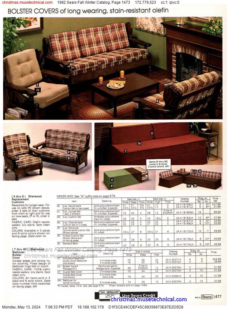 1982 Sears Fall Winter Catalog, Page 1473