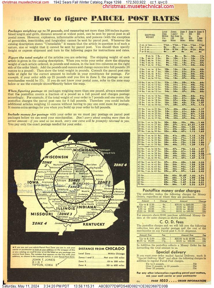 1942 Sears Fall Winter Catalog, Page 1298