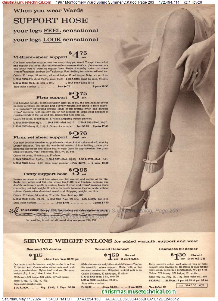 1967 Montgomery Ward Spring Summer Catalog, Page 203