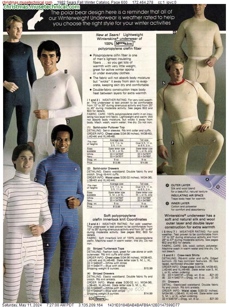 1982 Sears Fall Winter Catalog, Page 600