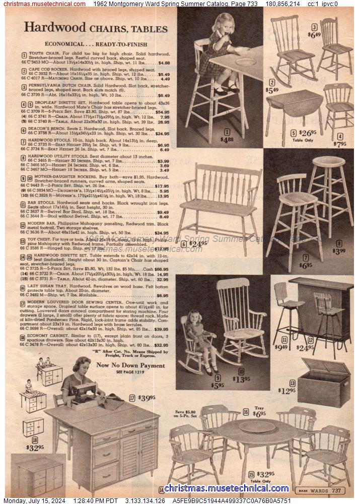 1962 Montgomery Ward Spring Summer Catalog, Page 733