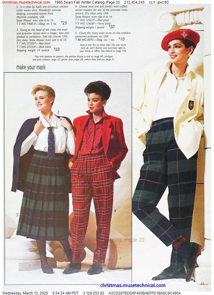 1985 Sears Fall Winter Catalog, Page 33