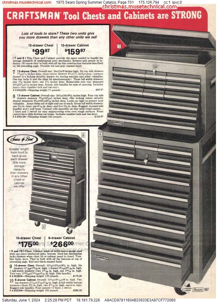 1975 Sears Spring Summer Catalog, Page 701