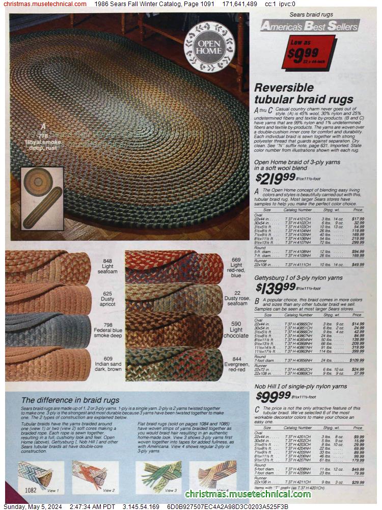 1986 Sears Fall Winter Catalog, Page 1091
