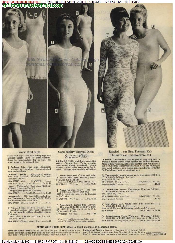 1968 Sears Fall Winter Catalog, Page 333