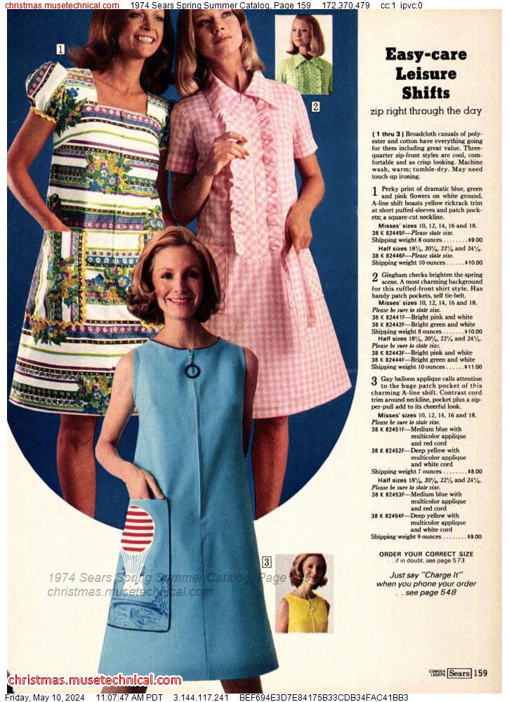 1974 Sears Spring Summer Catalog, Page 159