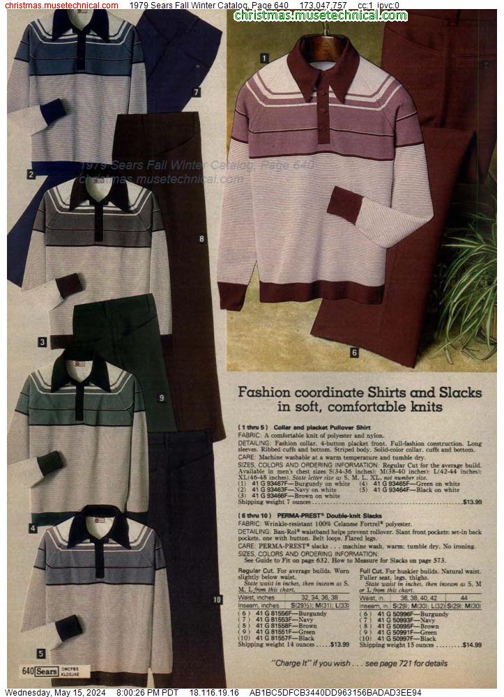 1979 Sears Fall Winter Catalog, Page 640