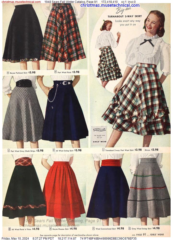 1948 Sears Fall Winter Catalog, Page 91