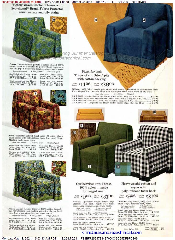 1969 Sears Spring Summer Catalog, Page 1507