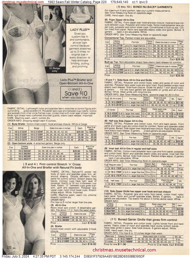1983 Sears Fall Winter Catalog, Page 220