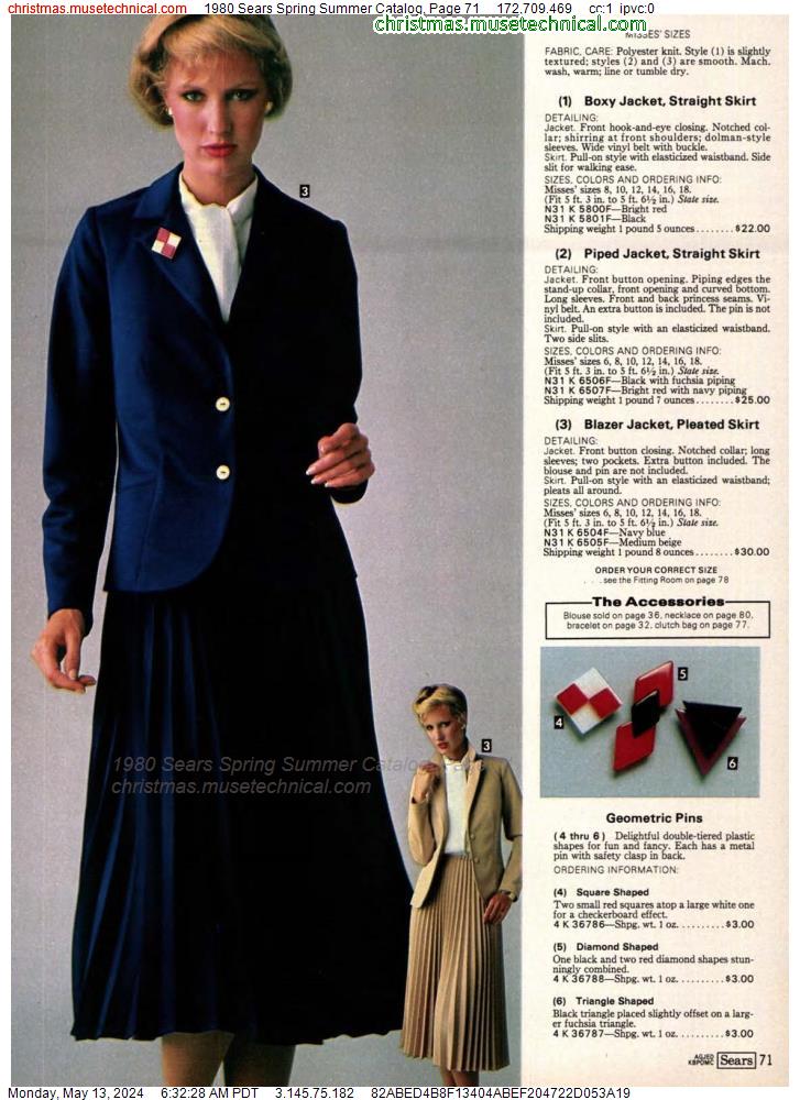 1980 Sears Spring Summer Catalog, Page 71