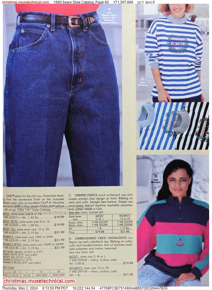 1990 Sears Style Catalog, Page 65