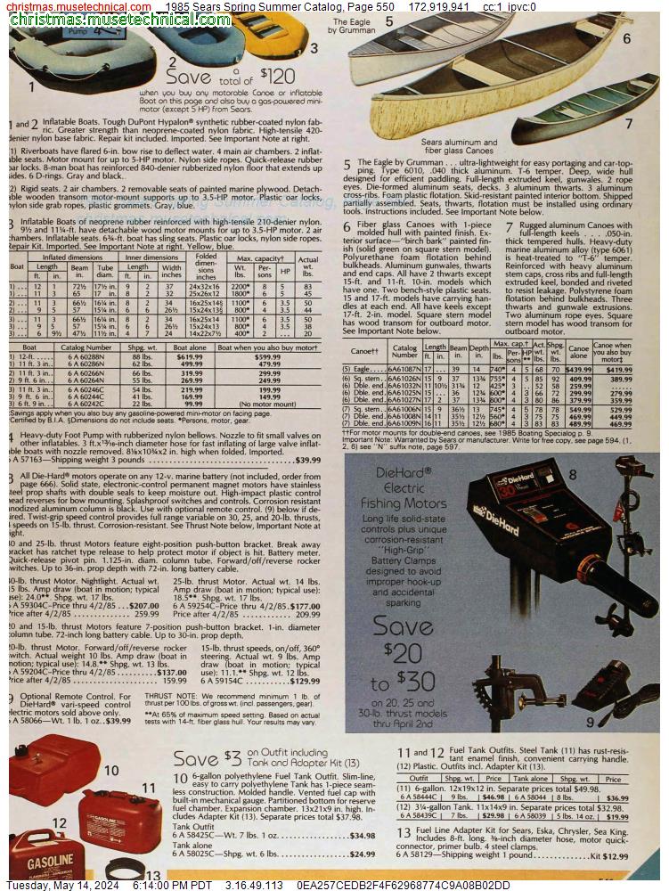 1985 Sears Spring Summer Catalog, Page 550