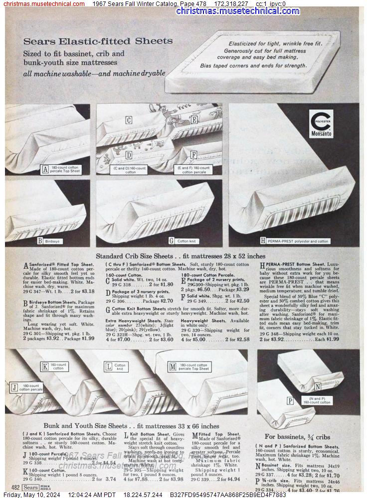 1967 Sears Fall Winter Catalog, Page 478