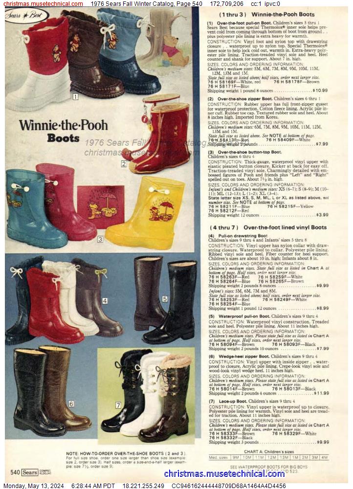 1976 Sears Fall Winter Catalog, Page 540