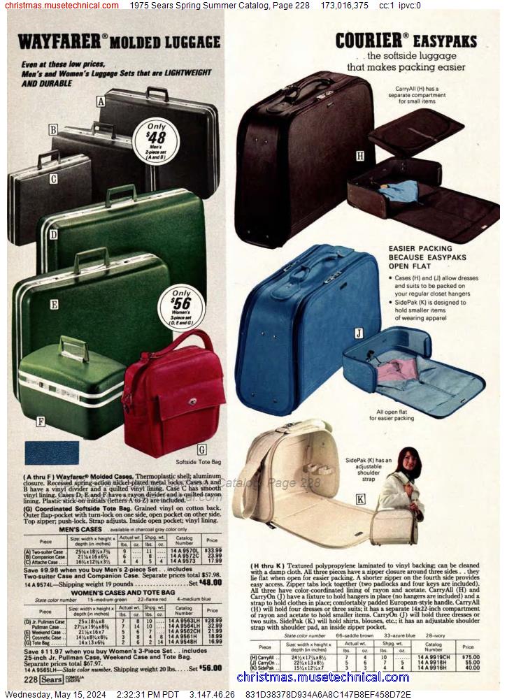 1975 Sears Spring Summer Catalog, Page 228